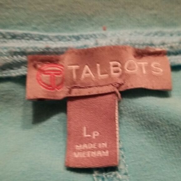T by Talbots Jacket Zip Up Mock Neck Zipper Pockets Light Blue Size Petite Large - Picture 6 of 8